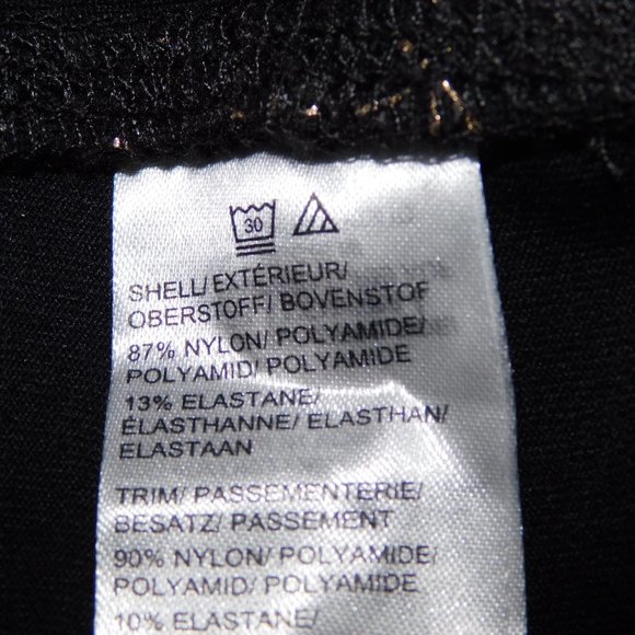 ASKYA Womens S Black Gold Constellations Space Activewear Leggings Cropped - Picture 3 of 16